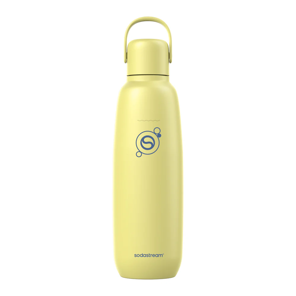 0.9L Sodastream fizz & go™ roestvrijstalen bruiswaterfles citroen