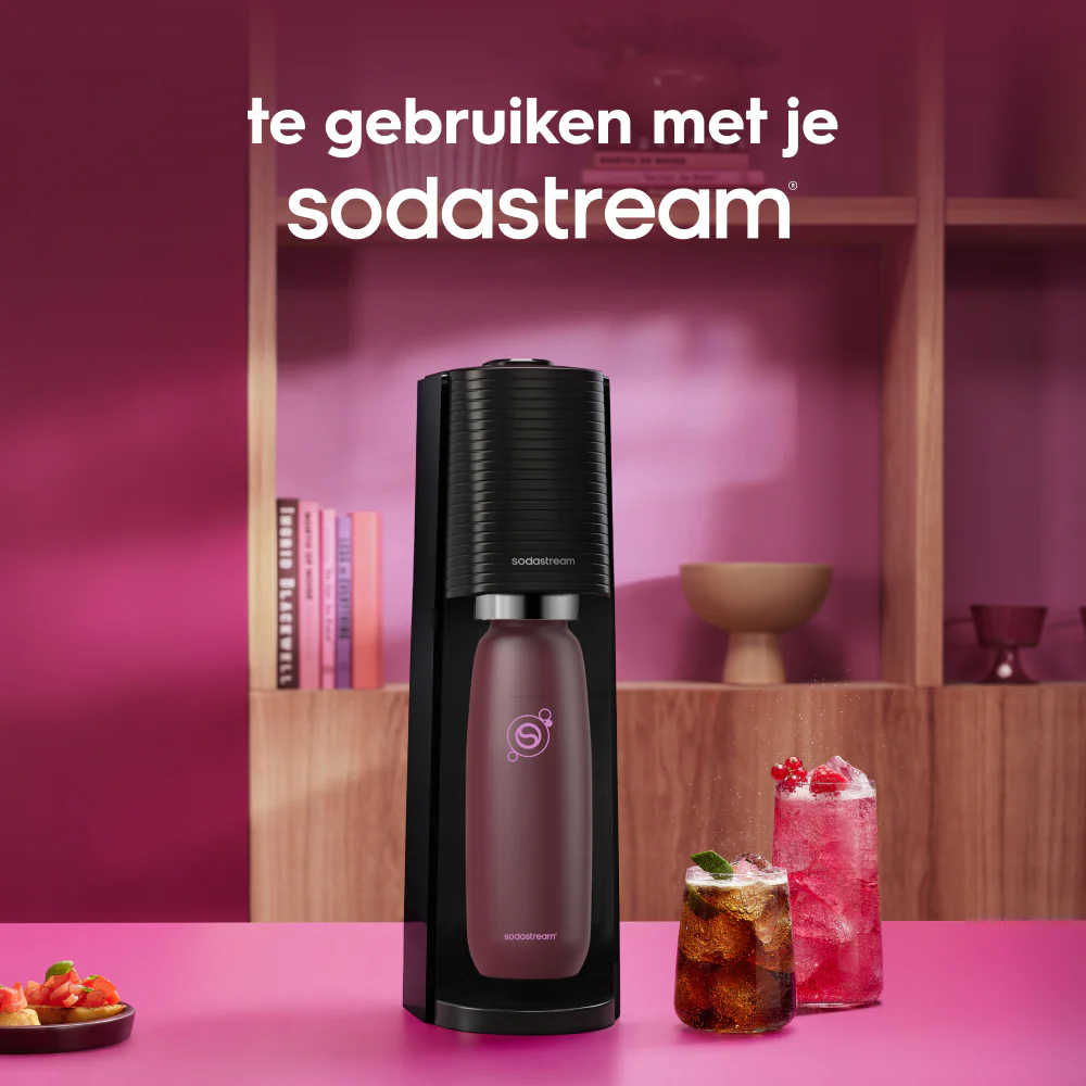 0.9L Sodastream fizz & go™ roestvrijstalen bruiswaterfles granaatappel - Image 3