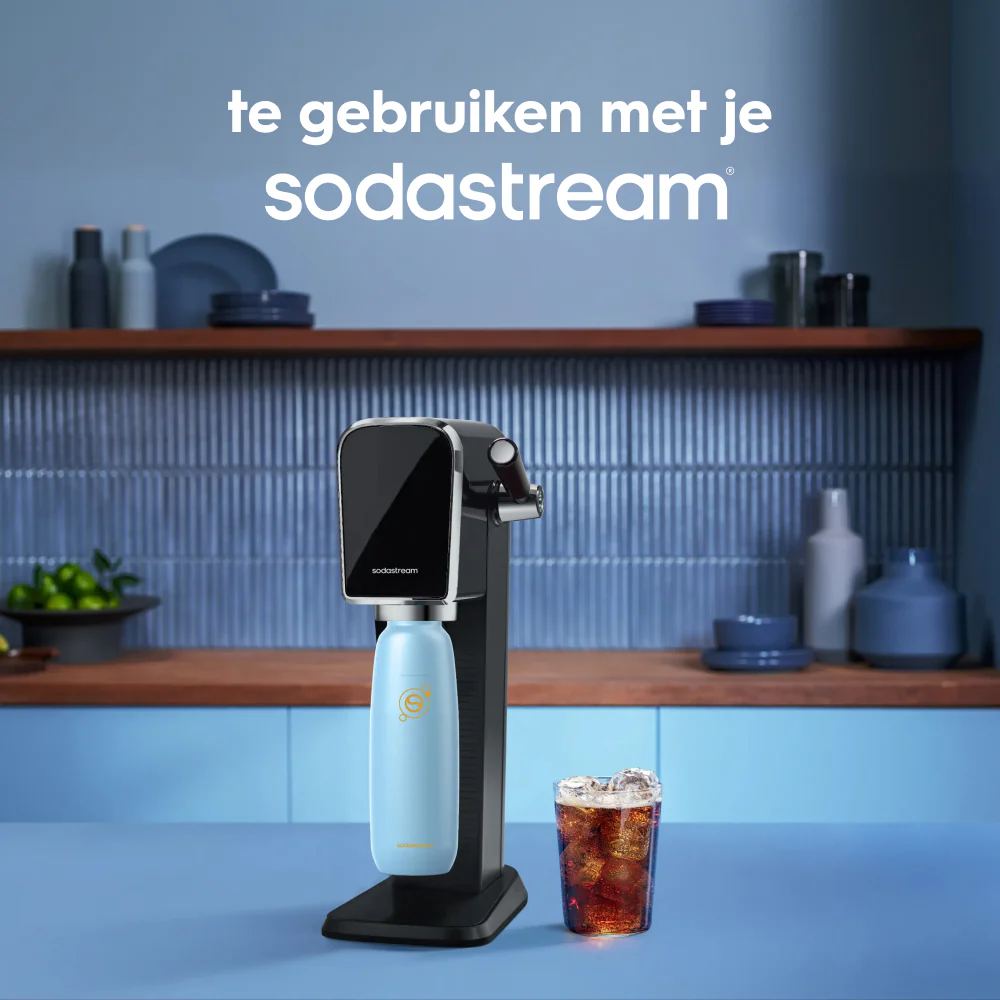 0.9L Sodastream fizz & go™ roestvrijstalen bruiswaterfles ice - Image 3