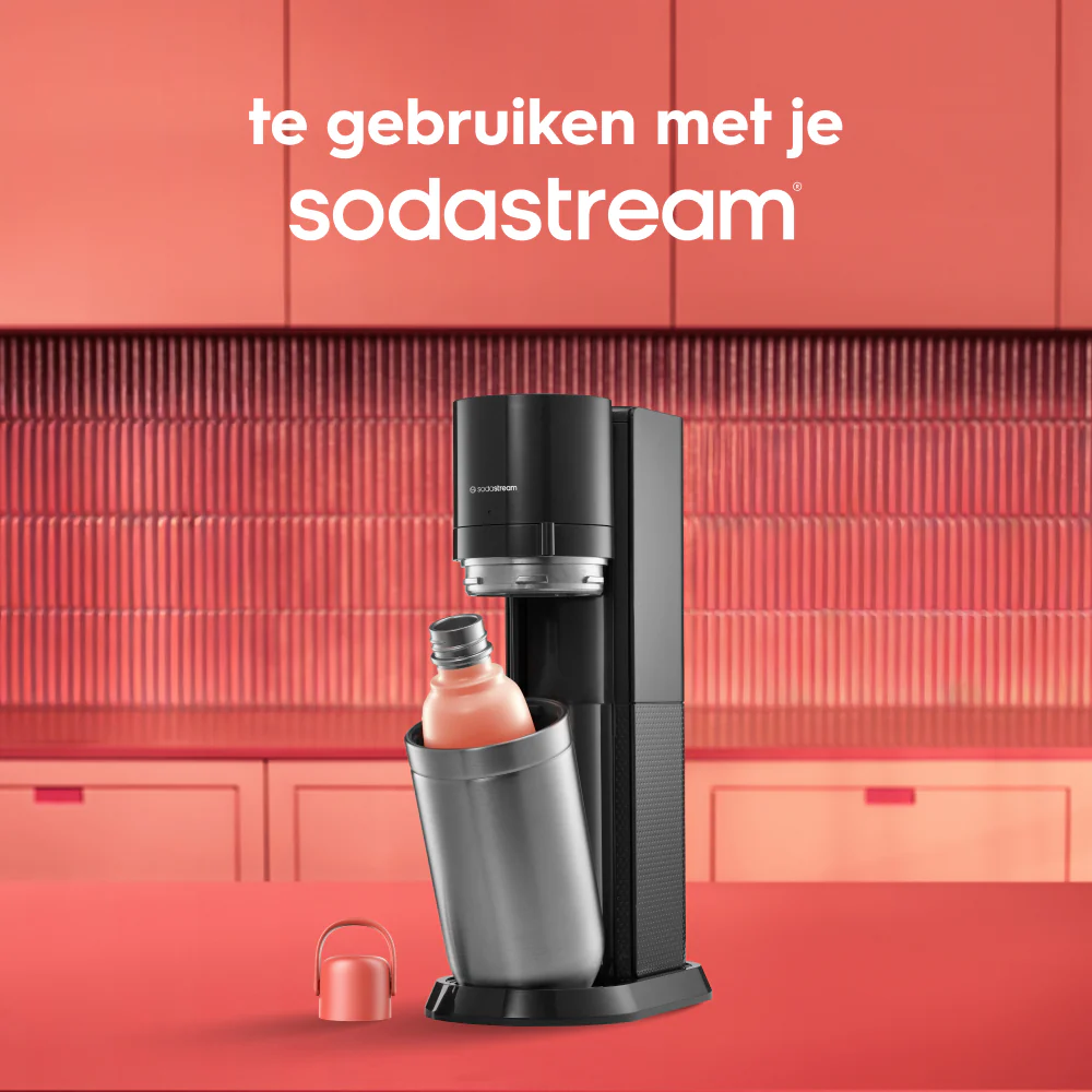 0.9L Sodastream fizz & go™ roestvrijstalen bruiswaterfles papaja - Image 3