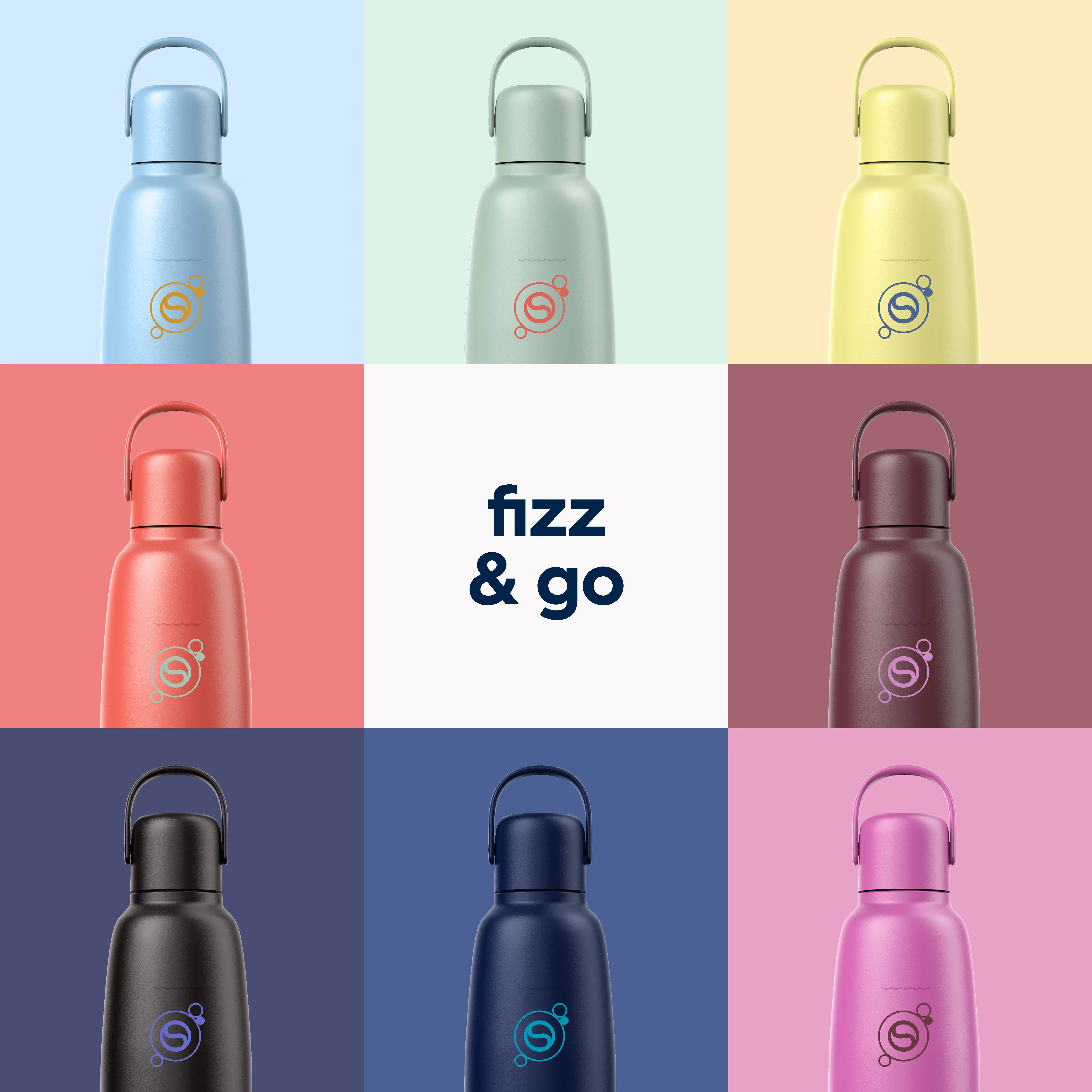 Fizz&go™ rvs fles - Beige - Image 6